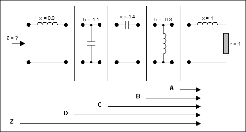 Figure 9. The network of Figure 8 with its elements broken out for analysis.